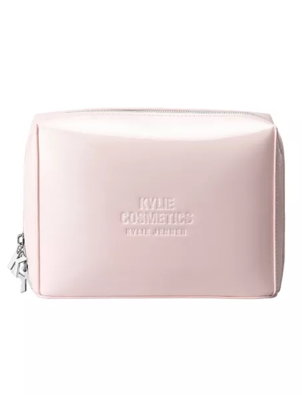 Kylie Cosmetics Pale Pink Glossy Embossed Makeup Cosmetic Bag